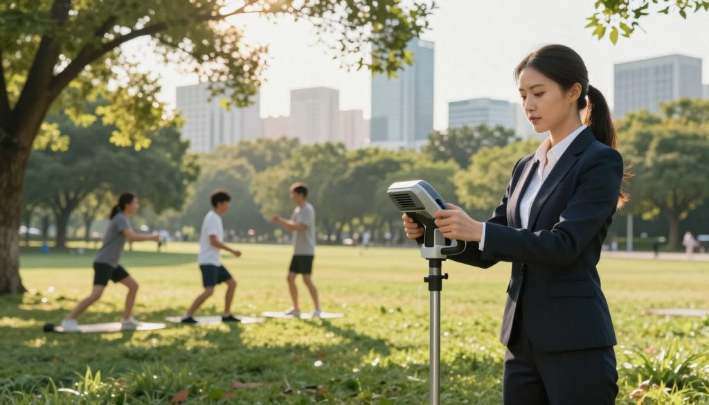 A dynamic scene showcasing the concept of "performance durability," featuring a professional woman in business attire engaging in a variety of daily activities that promote longevity. In the foreground, she is using a high-tech fitness device, demonstrating strength and focus. In the middle ground, a lush green park provides a serene setting with sunlight filtering through the leaves, creating dappled patterns on the ground. The background includes a modern city skyline, symbolizing progress and innovation. The lighting is warm and inviting, suggesting early morning or late afternoon glow, enhancing a sense of motivation and vitality. The atmosphere is energetic yet calm, reflecting a balanced lifestyle committed to achieving peak performance and longevity. A dynamic scene showcasing the concept of "performance durability," featuring a professional woman in business attire engaging in a variety of daily activities that promote longevity. In the foreground, she is using a high-tech fitness device, demonstrating strength and focus. In the middle ground, a lush green park provides a serene setting with sunlight filtering through the leaves, creating dappled patterns on the ground. The background includes a modern city skyline, symbolizing progress and innovation. The lighting is warm and inviting, suggesting early morning or late afternoon glow, enhancing a sense of motivation and vitality. The atmosphere is energetic yet calm, reflecting a balanced lifestyle committed to achieving peak performance and longevity.